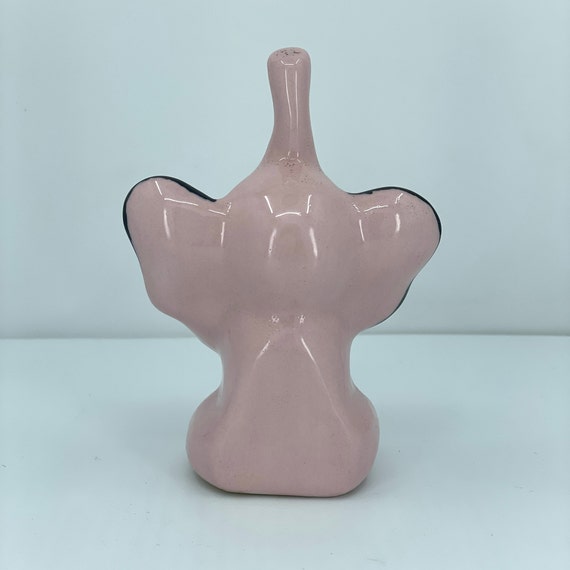 1950's Studio Pottery Vintage Sitting Pink Elepha… - image 5