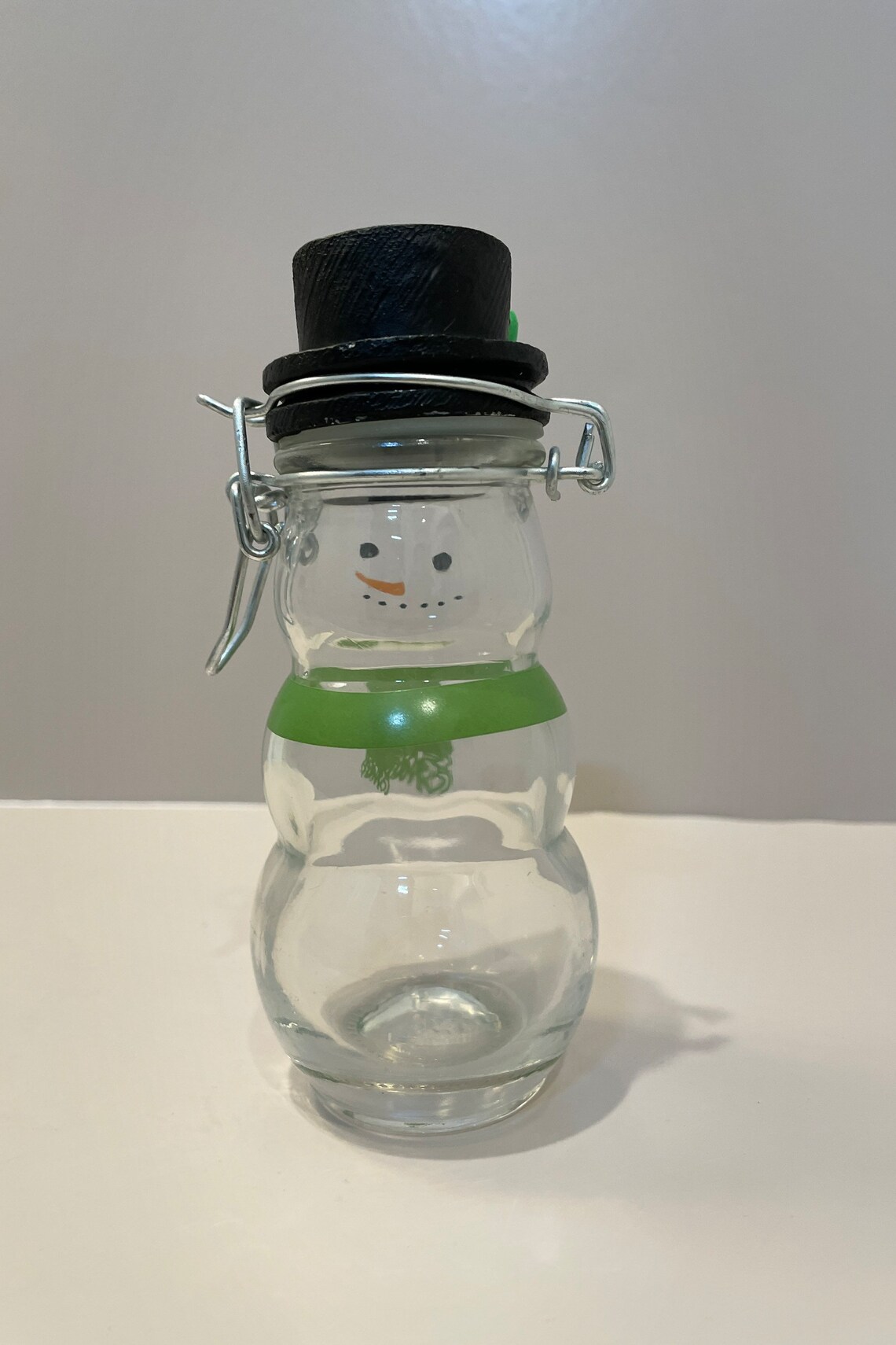 MSRF Vintage Set of 2 Clear Glass Snowmen Jars - Etsy