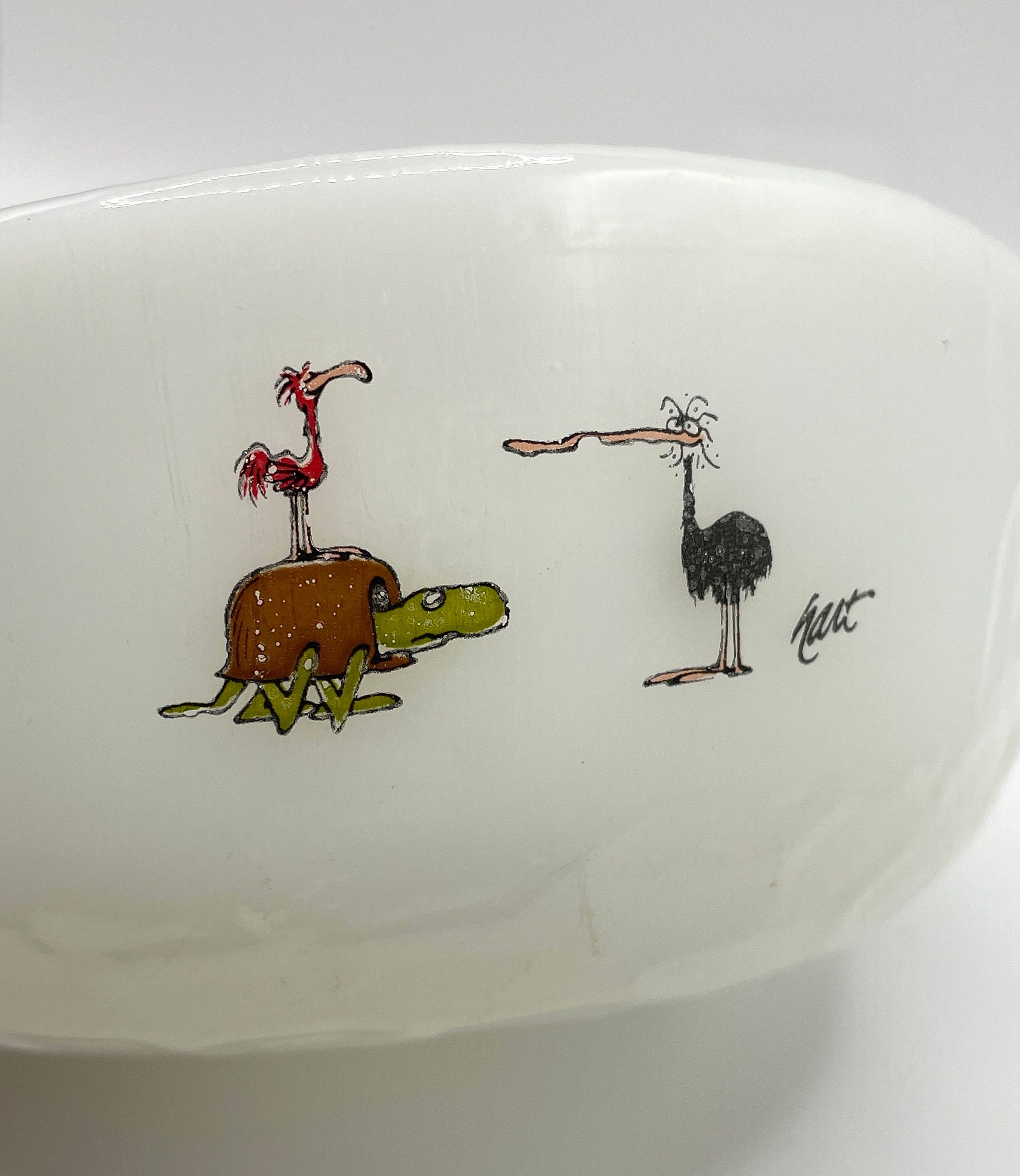 Vintage Fire King B.C. Comic Strip Bowl Artwork by Johnny Hart - Etsy