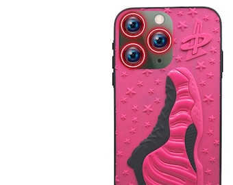 3D Sneaker iPhone Case – Pink Fashion Shoe, Shockproof Bumper