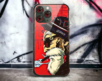 Coque pour iPhone DBZ Master OG Roshi rouge en acrylique inspirée des dessins animés, fine antichoc