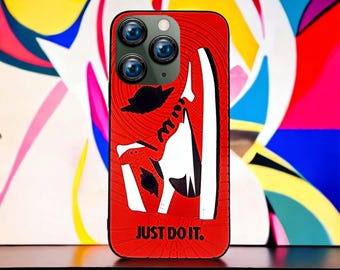 3D SneakerDesign iPhone Case – Red Fashion Shoe, Shockproof Bumper