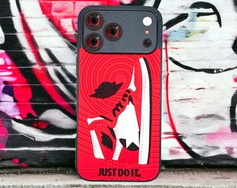 iPhone-hoesje 3D-sneaker: rode streetstyle-cover met textuur