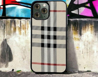 Étui pour iPhone tendance en cuir rigide, style design de luxe