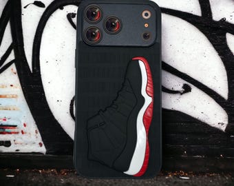 3D-schoen Sneaker Design Zwart iPhone-hoesje Trendy Streetwear-beschermhoes