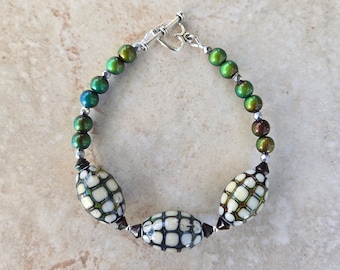 Sterling Silver Mood Bead Bracelet, Color Changing Jewelry, Retro Mood Jewelry, Unique Mood Bracelet, Retro Jewelry Gift