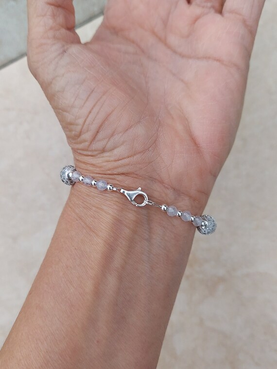 Cubic Zirconia bracelet, sterling silver Zirconia… - image 8