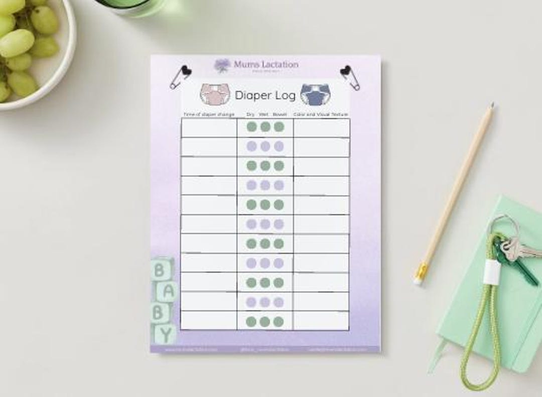 Sample Diaper Log Infant Diaper Log - Etsy