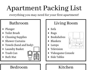 Apartment and Packing Checklists