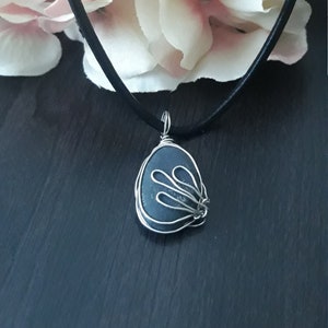 One of a Kind Natural Beach Rock, Wire Wrapped Pendant