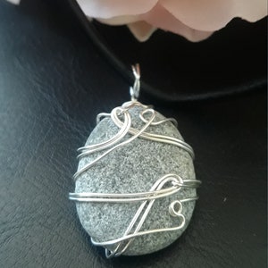 Natural Beach Rock, Wire Wrapped, One of a Kind Pendant