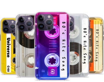 Personalised Vintage Retro Audio Cassette 80's Retro Case Nostalgic Custom Case iPhone 14 Plus 13 Pro Max 12 11 XR 8 Clear Cover Phone Case