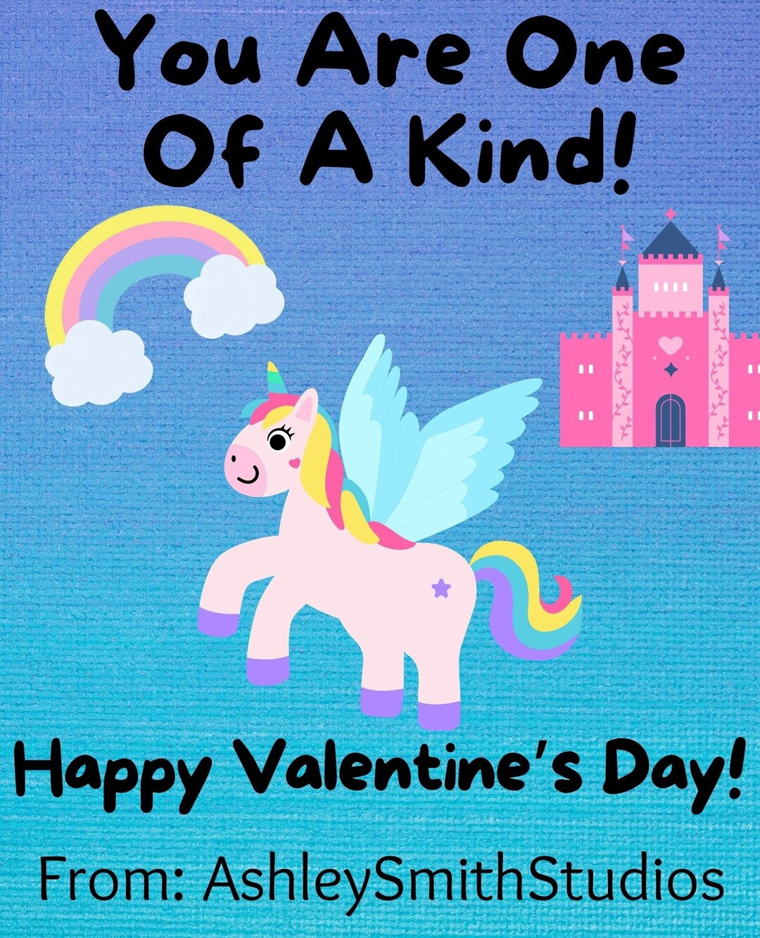 Unicorn Valentine Card Digital Download Printable - Etsy