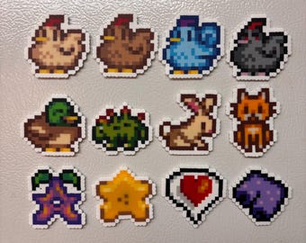 Stardew Inspired Pixel Fridge Magnets