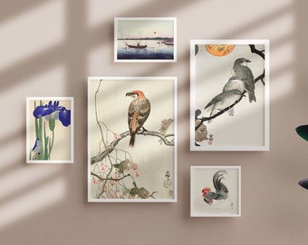 Ohara Koson Japanese Art Prints Set – Gallery Wall Decor (Digital Download)