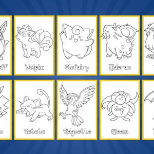 150+ Pokemon Printable Coloring Pages, Digital Download, A4 Format for Childrens Creativity, Kid Coloring Pages, Pikachu, JPEG, PNG, PDF, pokemon coloring page, pokemon coloring sheets, coloring book pages pokemon, coloring book pages pokemon,