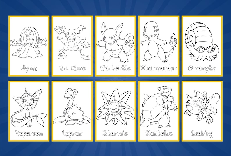 150+ Pokemon Printable Coloring Pages, Digital Download, A4 Format for Childrens Creativity, Kid Coloring Pages, Pikachu, JPEG, PNG, PDF, pokemon coloring page, pokemon coloring sheets, coloring book pages pokemon, coloring book pages pokemon,