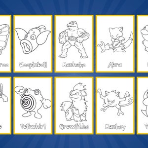 150+ Pokemon Printable Coloring Pages, Digital Download, A4 Format for Childrens Creativity, Kid Coloring Pages, Pikachu, JPEG, PNG, PDF, pokemon coloring page, pokemon coloring sheets, coloring book pages pokemon, coloring book pages pokemon,