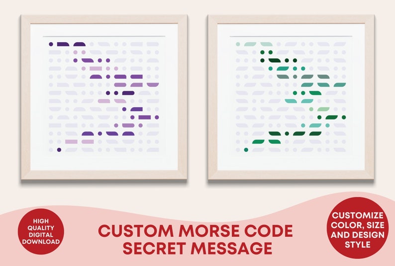 Personalized Morse Code Secret Messages: Customizable Digital Design ...