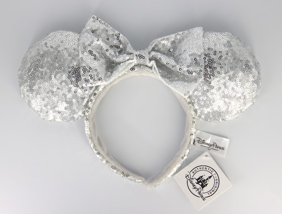 Disney, Silver, Sequin Ears, and Bow - Etsy display picture 2