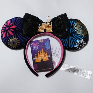 Minnie Mouse Main Attraction Cinderella Castle Fireworks Ears Headbands