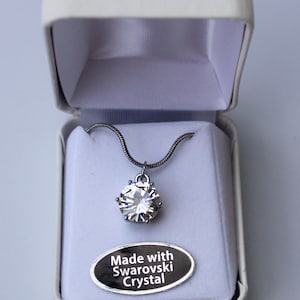 Swarovski large clear crystal necklace pendant