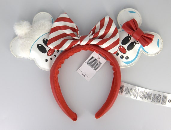 Disney Mickey/minnie Snowman Headband Ears - Etsy