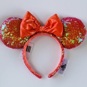 Disney parks Coral sequin headband ears