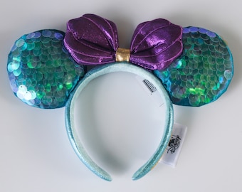 Disney Parks Ariel Sequin Headband Ears - Etsy display picture 1