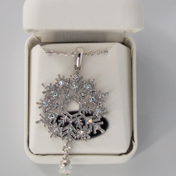 Swarovski element Snow flake pendant