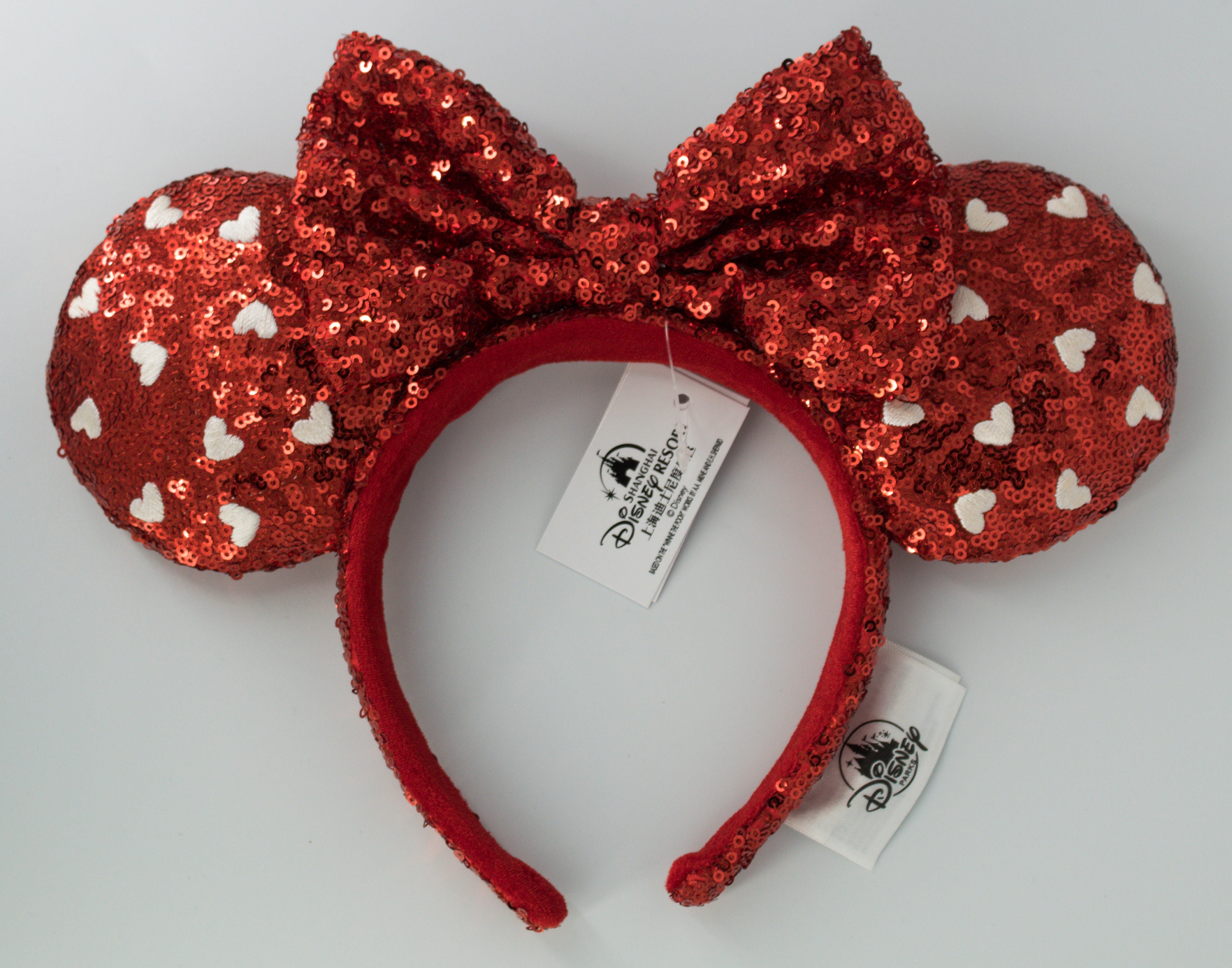 Disney Parks Red With White Hearts Headband Ears - Etsy display picture 2