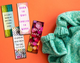 Printable Bookmarks for Knitters Bright Yarn