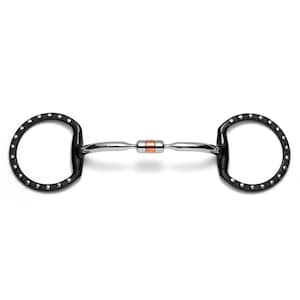 Cavalon Eggbutt Capsule Silver Dotted Snaffle Bit