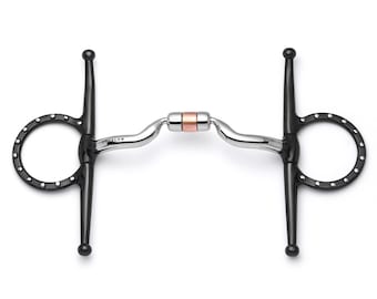 Bocado de caballo Cavalon Full Cheek Low Port Capsule Silver Dotted Snaffle