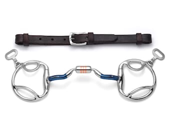 D-Ring Copper Roller D/J Lozenge Snaffle Bit For Horses - UKSALES25 Brand, Same Day Dispatch