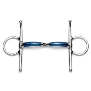 Cavalon Full Cheek Locking Single Joint Sweet Iron Snaffle Bit
