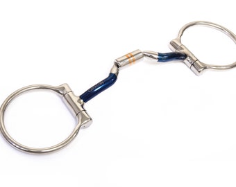 Western D-Ring Barrel Snaffle Bit with Copper Rollers - Cavalon