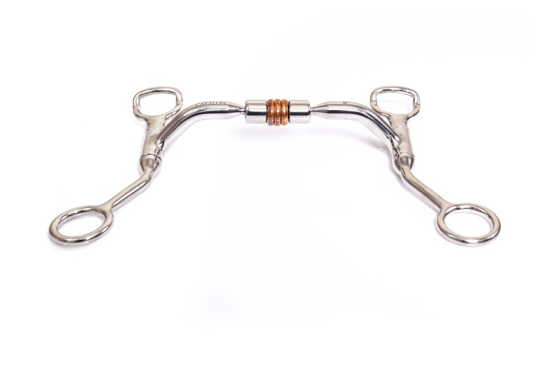 Cavalon Western Shank Barrel Curb Bit With Copper Rollers Etsy
