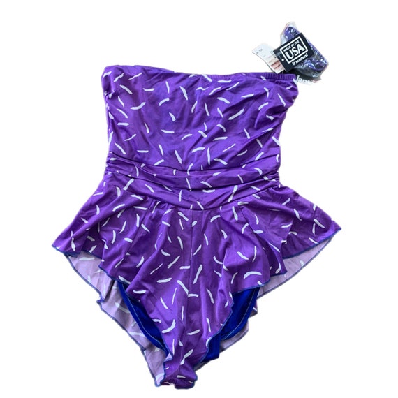New Jantzen Purple Strapless Strap Swimdress Swim… - image 2