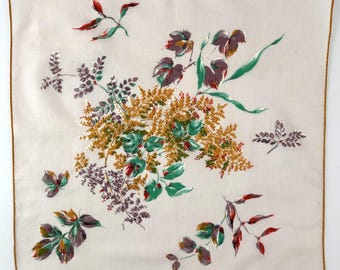 Hand Painted Linen Bridesmaid Handkerchief Colette Signed Cottagcore Wedding