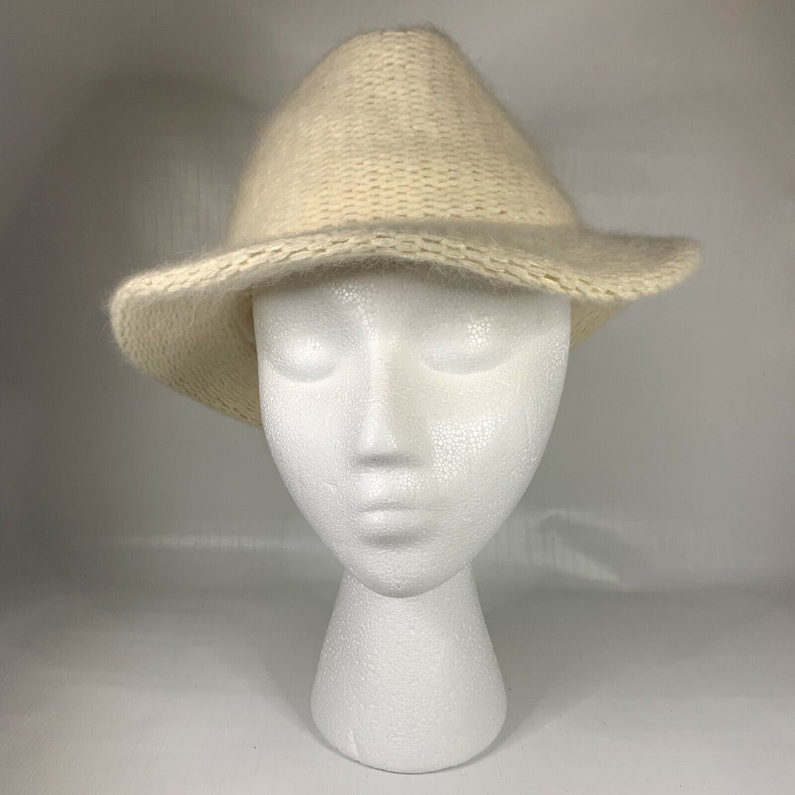 Vintage Womens Italian Angora Blend Hat Knit Wool Gimbels Fedora Preppy Vintage Womens Italian Angora Blend Hat Knit Wool Gimbels  main image 4