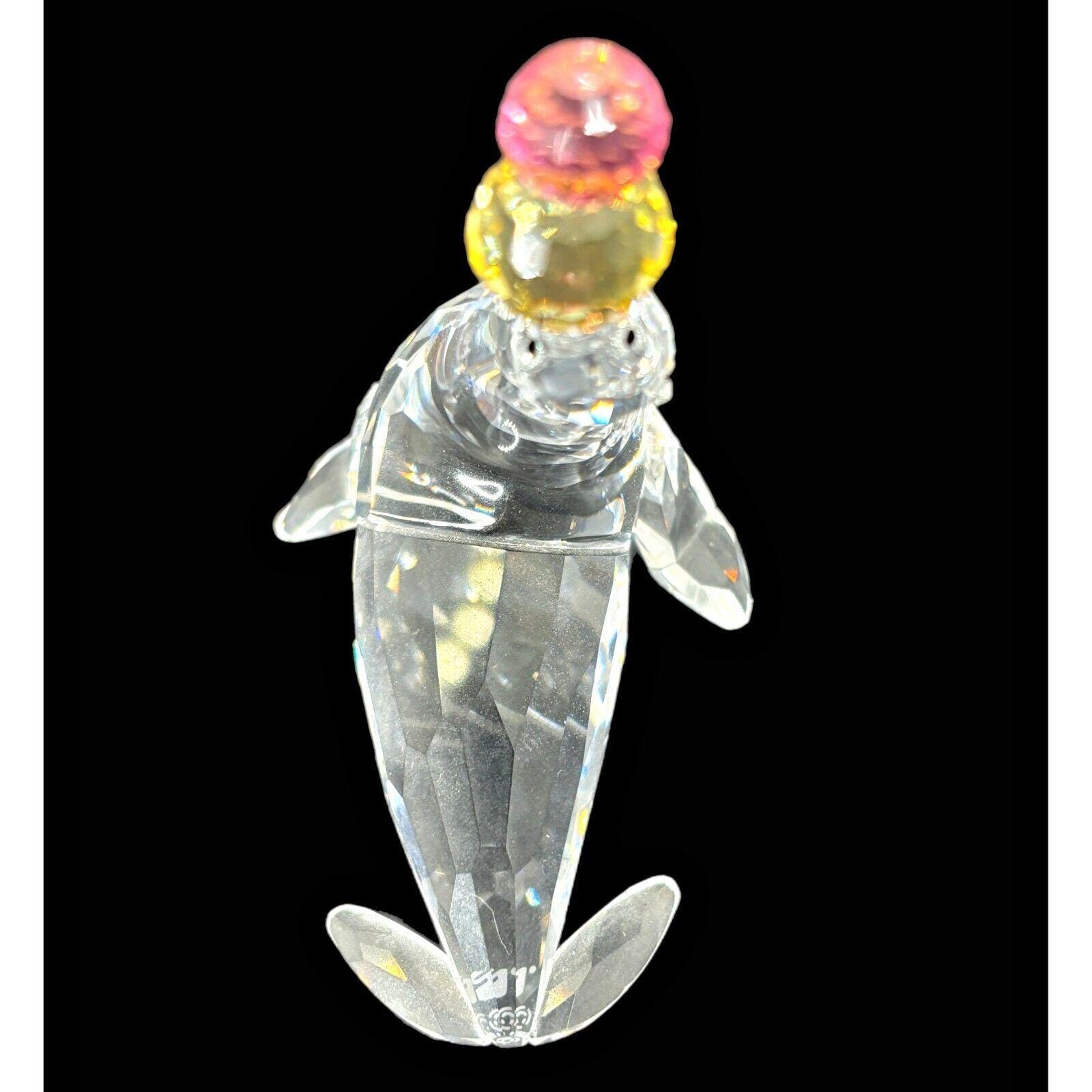 Swarovski Crystal Playing Seal Figurine Juggling Balancing Ball