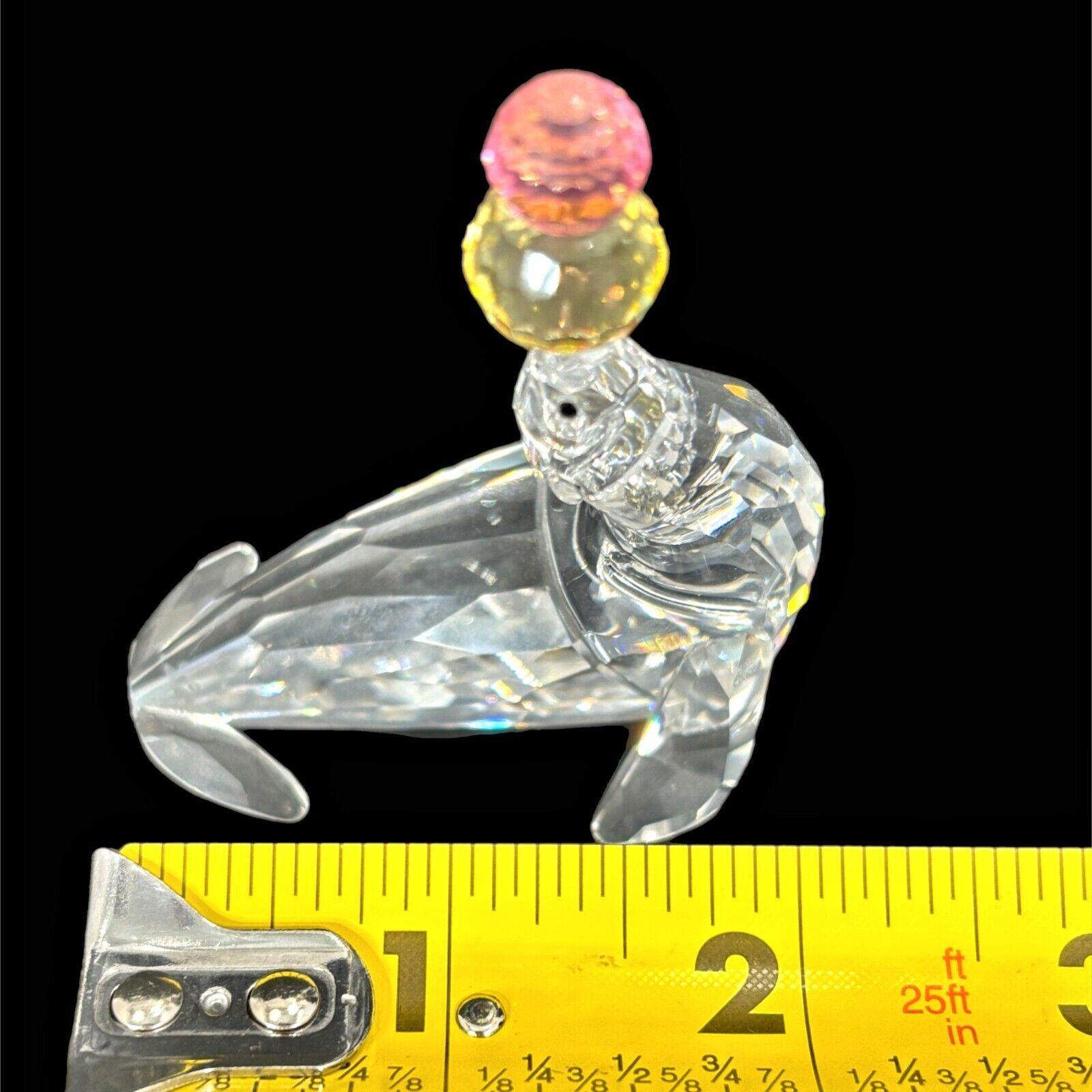 Swarovski Crystal Playing Seal Figurine Juggling Balancing Ball