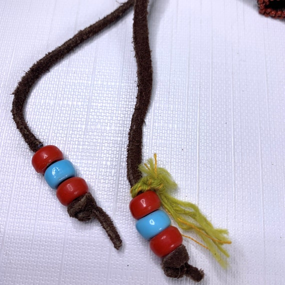 Vintage Native American Seed Beaded Watch Band Orange… Gem