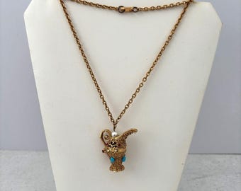 Florenza Bal De Parfum Pendant Necklace Locket 1960s Vintage Cottagecore