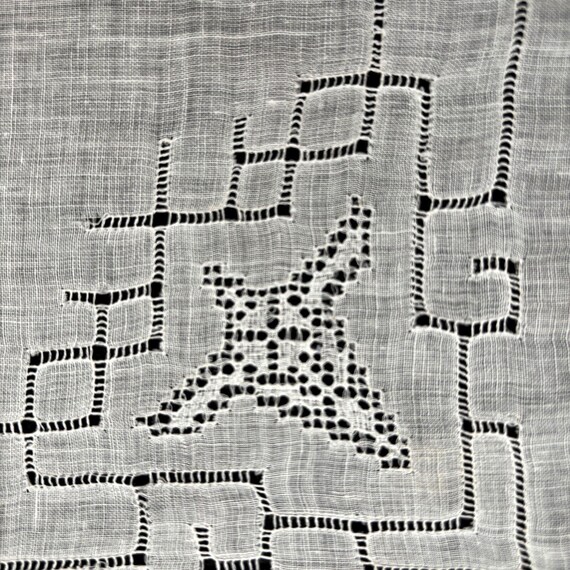 Pulled Thread Drawnwork Bridesmaid Handkerchief C… - image 2