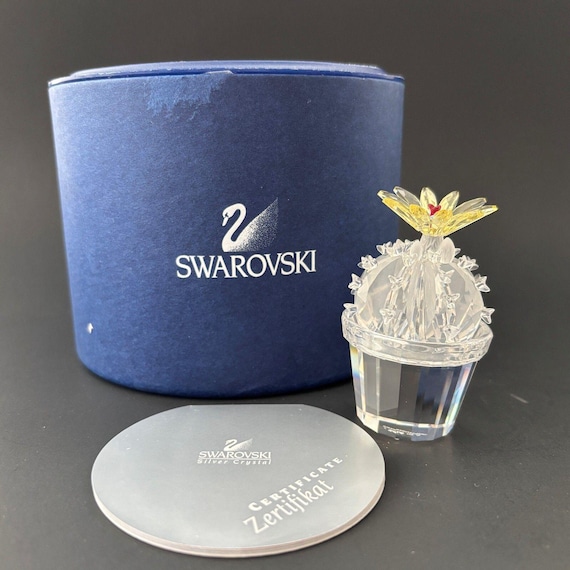 Swarovski Crystal Flowering Cactus Figurine 291549 Vintage Retired 2004 Box  - Etsy