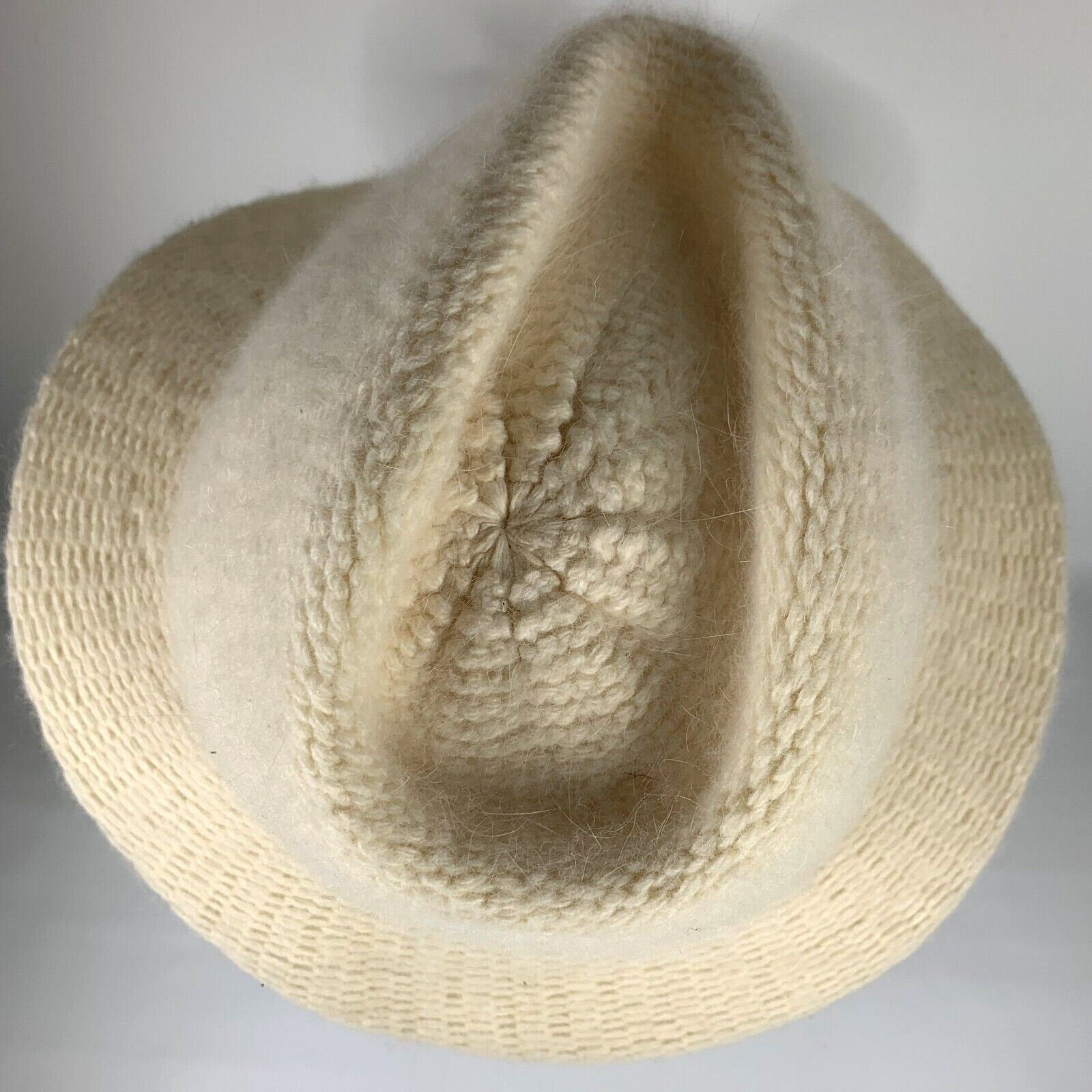 Vintage Womens Italian Angora Blend Hat Knit Wool Gimbels Fedora Preppy Vintage Womens Italian Angora Blend Hat Knit Wool Gimbels  main image 3