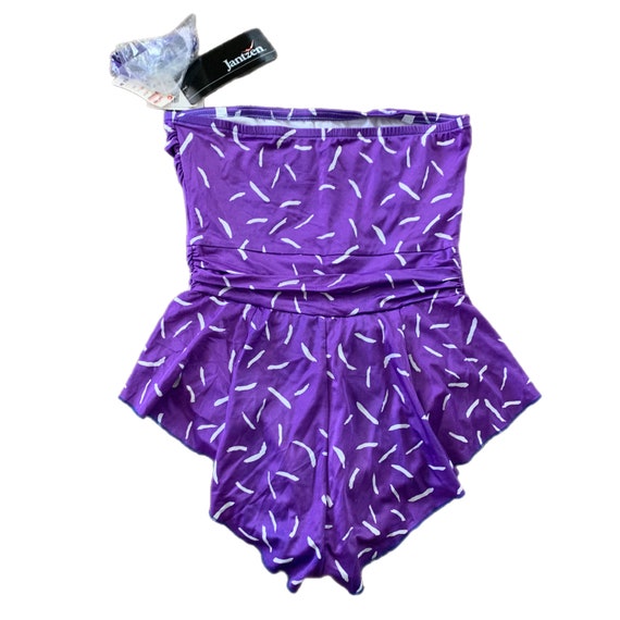 New Jantzen Purple Strapless Strap Swimdress Swim… - image 3