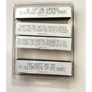 Vintage 1997 Stampin Up Set THOUGHTS 4 YOU Set di timbri in gomma montati in schiuma ritirato